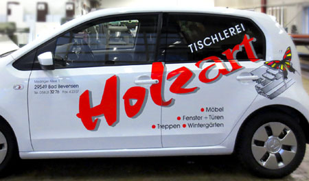 Fahrzeugbeschriftungen: Werbung auf PKWs, Transportern, LKWs, Taxis und Bussen, Anh&auml;ngern, LKW-Planen und auf Loks und Eisenbahn-Wagen